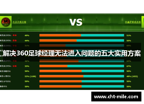 解决360足球经理无法进入问题的五大实用方案